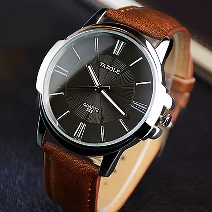 Nouveau YAZOLE hommes montres haut de gamme de luxe montre en verre bleu