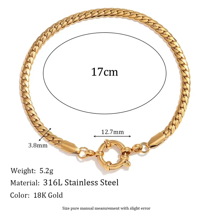 E.B.belle – Bracelet à chaîne avec boucle de fronde