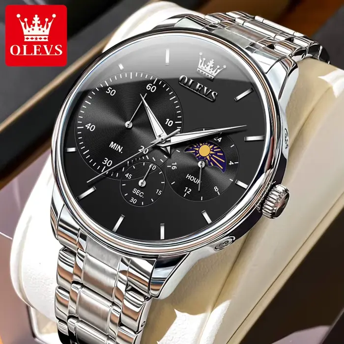 OLEVS montres pour hommes Top marque affaires mode acier fin marque originale montre-bracelet à Quar