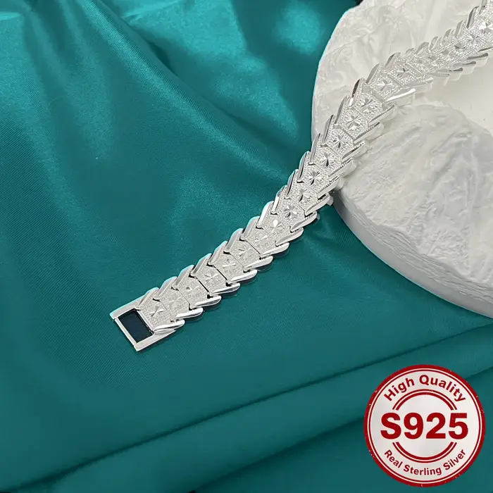 Nouveau Original 925 en argent sterling joli Bracelet large pour les femmes créateur de mode bijoux fête accessoires de mariage