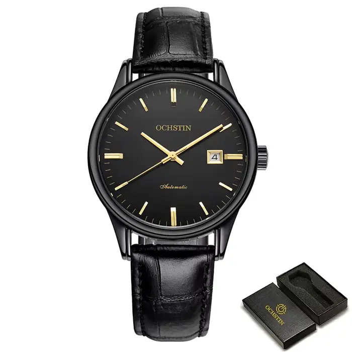 OCHSTIN automatique mécanique hommes montres affaires boîtier en acier inoxydable montre en or pour 