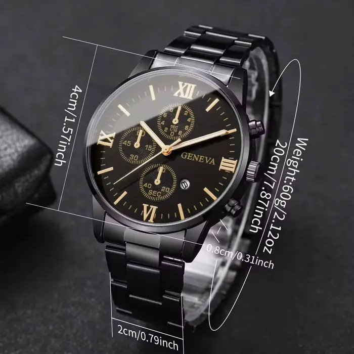 Montre homme Roma cadran chiffres romains quartz fermoir pliant élégante pour hommes occasions spéciales