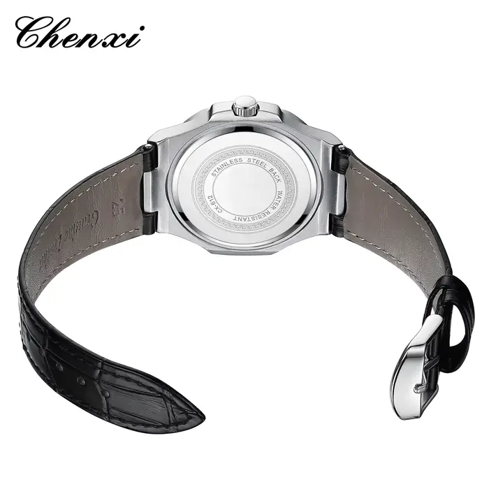 Montre à Quartz pour Homme avec Bandes en Cuir