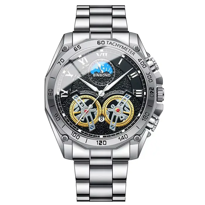 Montre à Double Tourbillon pour hommes, montre mécanique creuse Non entièrement automatique, à la mo