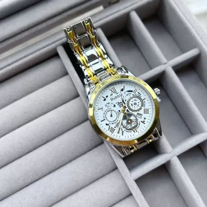 Montre à Quartz Automatique Tendance pour Homme Design Romain Élégante Décontractée Occasions Spéciales