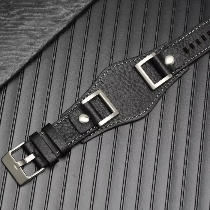 Fossil JR1157 Bracelet de montre en cuir véritable 24mm hommes Bracelet de montre Bracelet de haute 