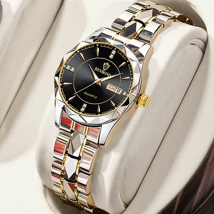 BINBONG femmes montres de luxe mode dames montre à Quartz étanche lumineux Date en acier inoxydable montre-bracelet petite amie amoureux cadeau