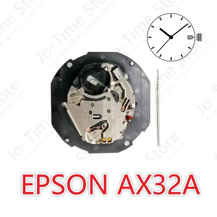 Japon AX32A montre de réparation de mouvement-Kit d'accessoires de montre essentiel-pas de batterie 