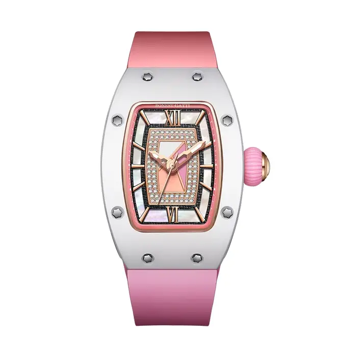 BONEST GATTI femmes montre automatique de luxe dames 32mm Tonneau mécanique montre-bracelet saphir f