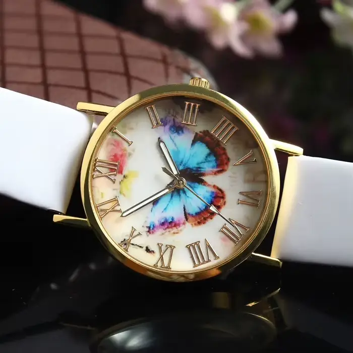 Hodinky – montre-bracelet en cuir pour femmes