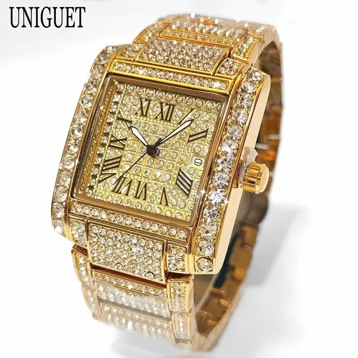 Umy GUET-Montre à Quartz de Luxe pour Homme
