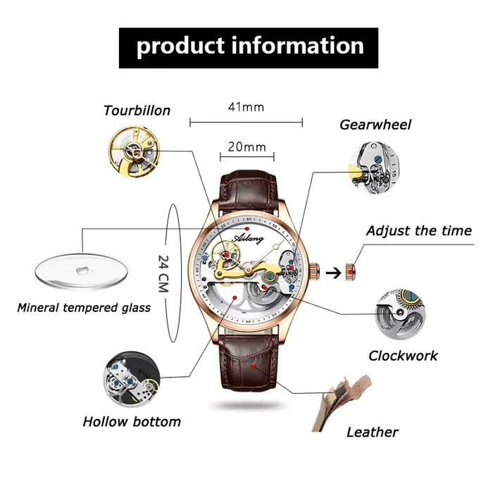 Montre mécanique automatique pour homme