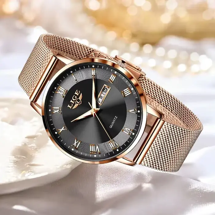 LIGE 2024 nouvelle montre femmes montres de luxe dames créatif en acier