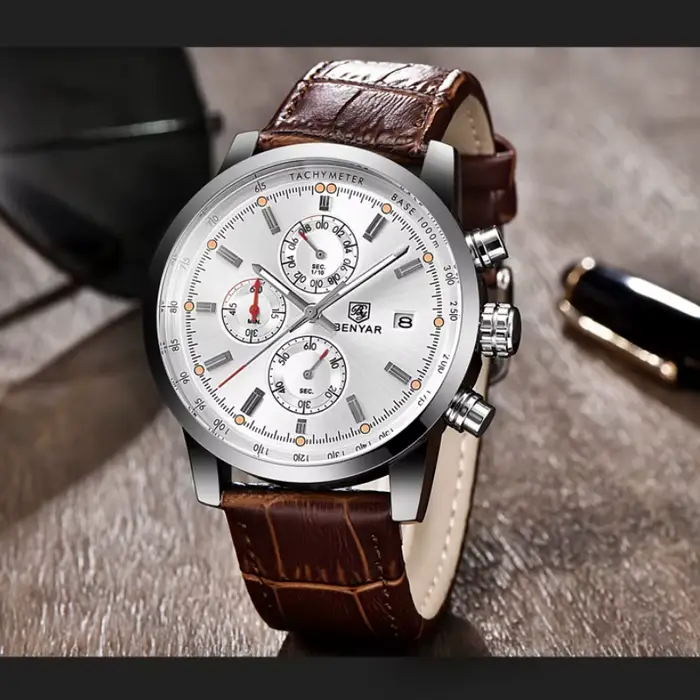 BENYAR 5102 haut tendance marque montre pour hommes Quartz luxe chronographe