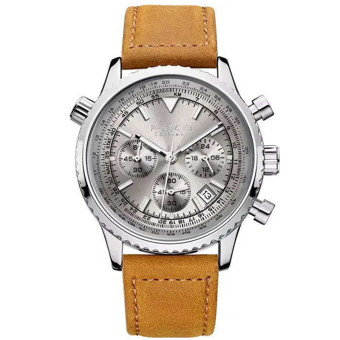 FEICE-Montre à quartz en cuir pour homme, montres-bracelets à quartz de luxe, montres de sport étanc