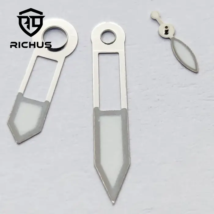 RICHUS argent noir aiguilles de montre vert lumineux ajustement ETA6497 6498 ST3600 mouvement