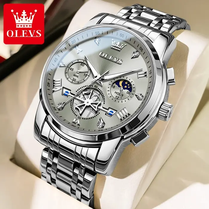 OLEVS – montre-bracelet classique multifonctionnelle pour hommes