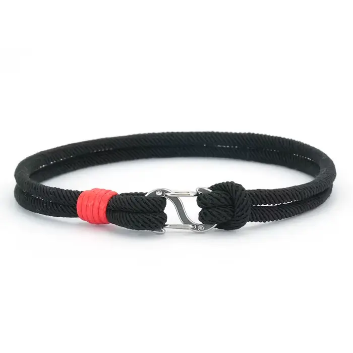 Bracelets simples pour hommes tissés à la main détachables 7 couleurs bracelets en corde Double surv
