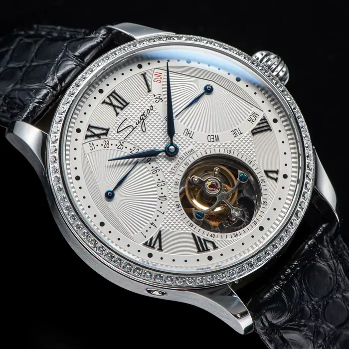 Montres-bracelets pour hommes Sugess Tourbillon