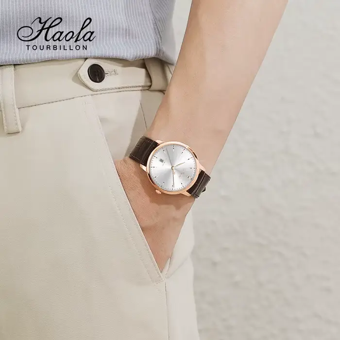 Haofa-Montre d'affaires mécanique automatique pour homme