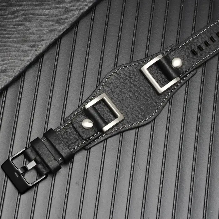 Fossil JR1157 Bracelet de montre en cuir véritable 24mm hommes