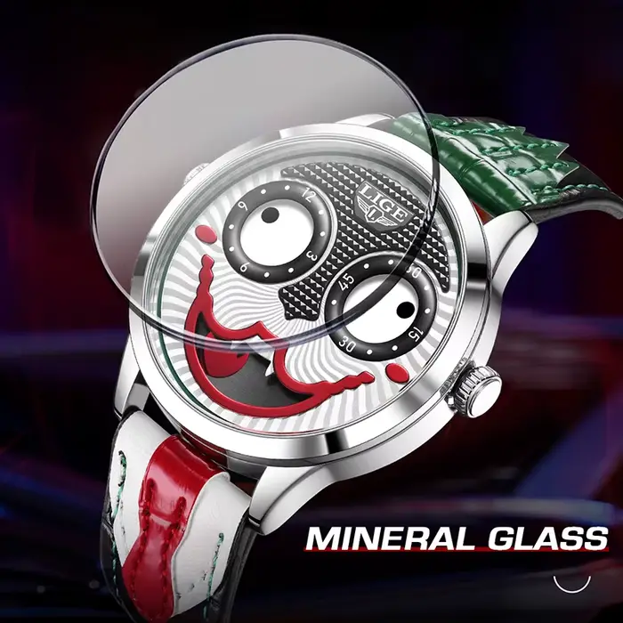 Montre LIGE 2025 Stylish et Étanche pour Hommes Occasions Spéciales Quartz Bracelet en Cuir Casual Mode Design