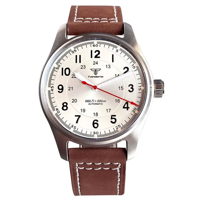 Tandorio Business 39mm pilote rétro montre mécanique automatique pour Miyota 8215/PT5000 200m étanch