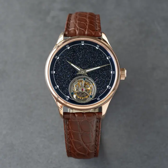 Sugess Tourbillon mouvement montre hommes de luxe mécanique montre-bracelet véritable pierre bleue Glamour maître