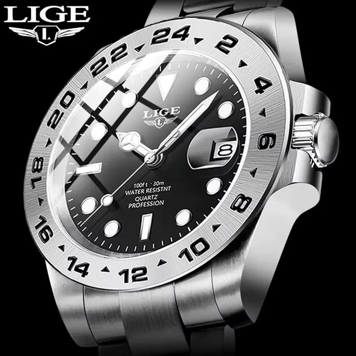 Montre Homme LIGE Tendance : Montre Sportive de Luxe pour Hommes