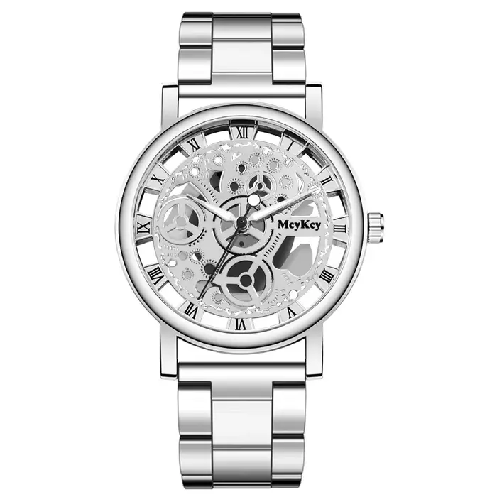 Montre mécanique à cadran creux pour femmes