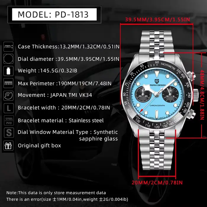 Nouvelle montre chronographe de luxe PAGANI DESIGN BB Flamingo 2026 pour homme