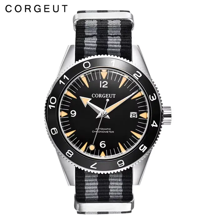 CORGEUT 41mm hommes d'affaires montre de luxe NH35 automatique mécanique verre saphir hommes lueur m