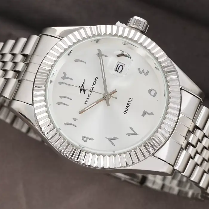 Montres à quartz en acier inoxydable pour hommes