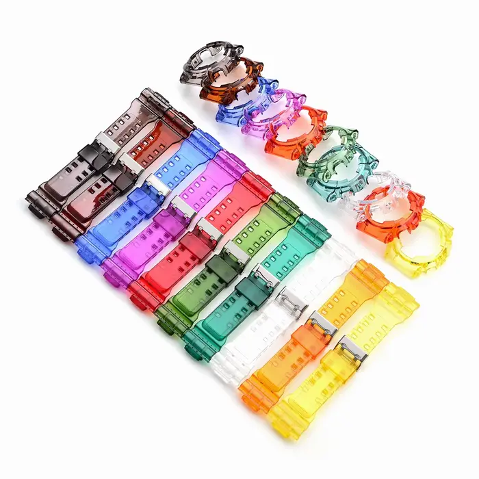 Bracelet en résine pour Casio G-Shock GA-100-140 GD-100-120 GAX-100 GLS-100 10 couleurs à choisir pour hommes femmes occasions sportives urbaines