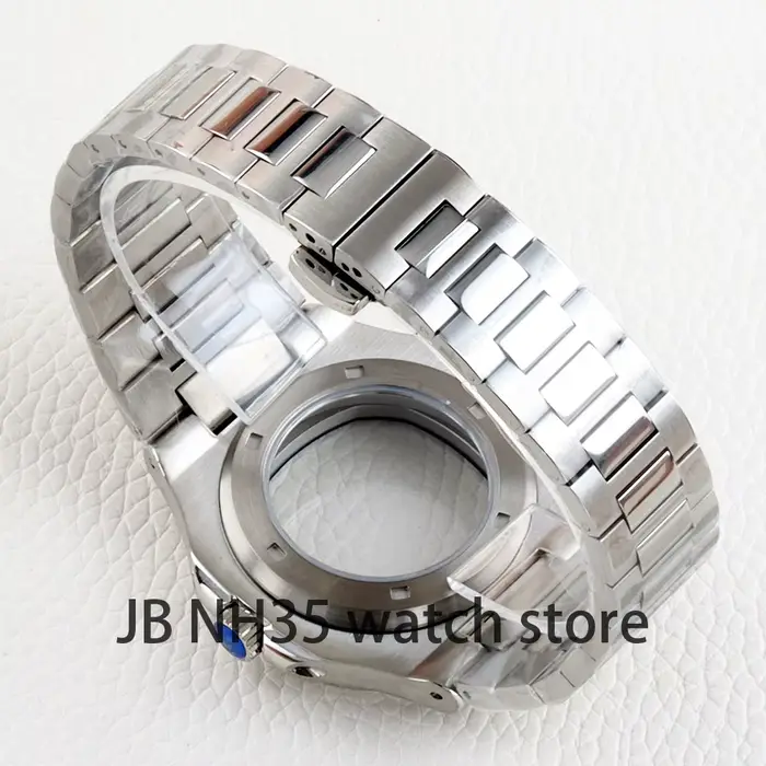 Montre Nautilus avec Boîtier en Acier Inoxydable Compatible Mouvements NH35 NH36 NH38 Occasions Spéciales Robuste Élégante