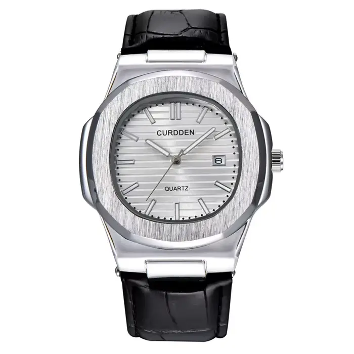 Hommes Original CURDDEN marque montres mode bracelet en cuir décontracté Date d'affaires Quartz mont