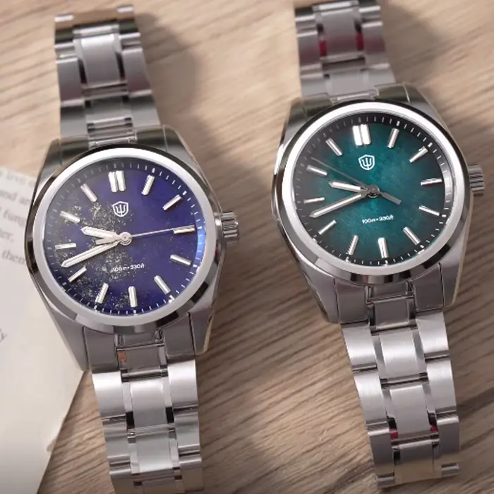 Watchdives WD0003B Lapis Lazuli montres à Quartz de luxe VH31 saphir cristal lumineux 100M étanche 39mm