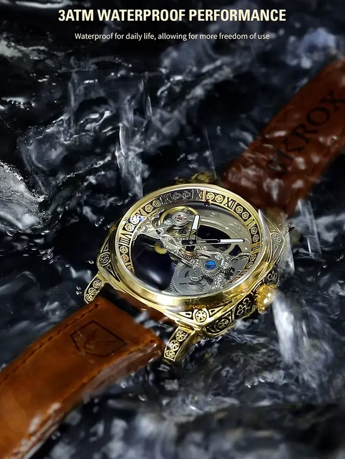 Montre mécanique en or pour homme