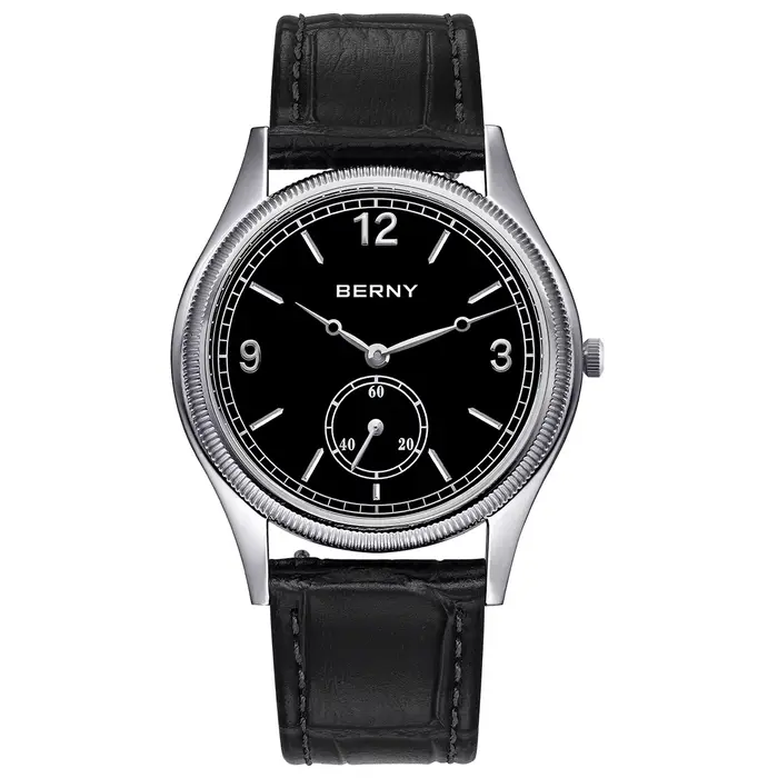 Montres BERNY pour hommes, fines, élégantes, simples, faciles à lire, montre à quartz de 38 mm, brac