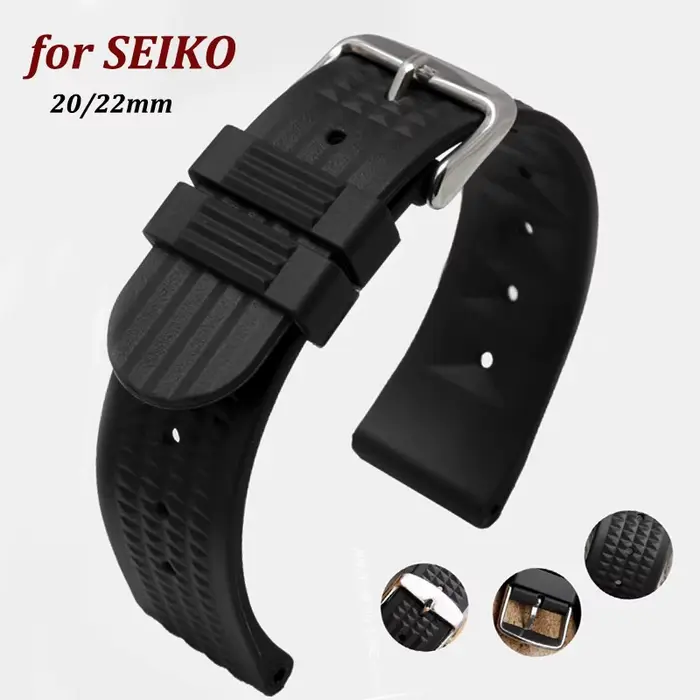 Bracelet de montre en caoutchouc de qualité supérieure pour SeATM