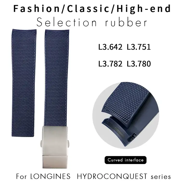 Bracelet de montre étanche en caoutchouc et silicone