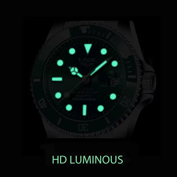 Montres LIGE 2026 pour Hommes – Montre de Plongée Tendance Étanche avec Date