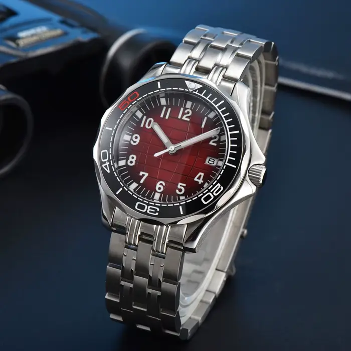 Montre mécanique automatique en acier inoxydable pour homme, boîtier étanche, lunette en céramique, montre d'affaires à la mode, 41mm