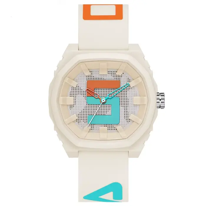Nouvelle montre sport à quartz pour homme résistante aux chocs cadran bleu et blanc affichage de la date bracelet en caoutchouc pour tenues décontractées et cadeaux d'occasion