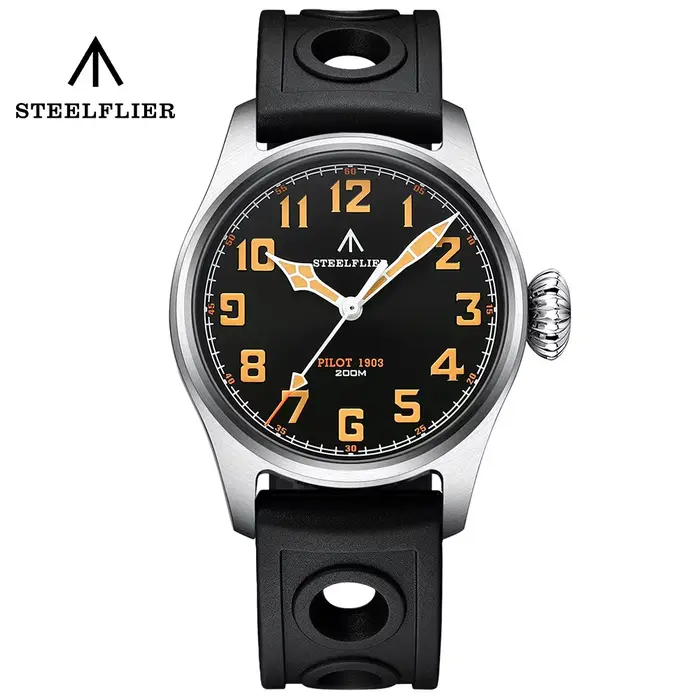 STEELFLIER officiel SF740V nouvelle série pilote à Quartz suisse C3 lumineux 200M étanche mouvement VH31 montre d'affaires de mode pour hommes