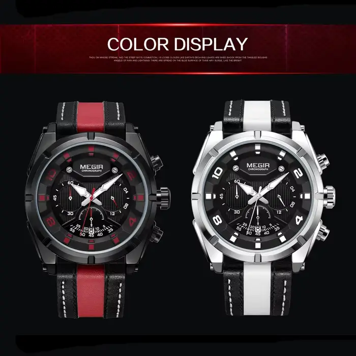 Montre Chronographe Sport Homme MEGIR