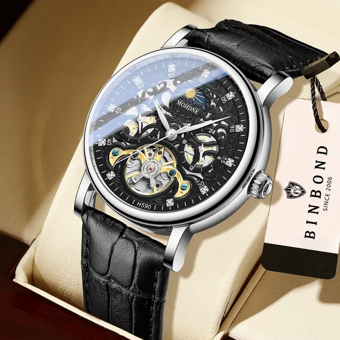 Montres mécaniques de luxe BINBOND pour hommes