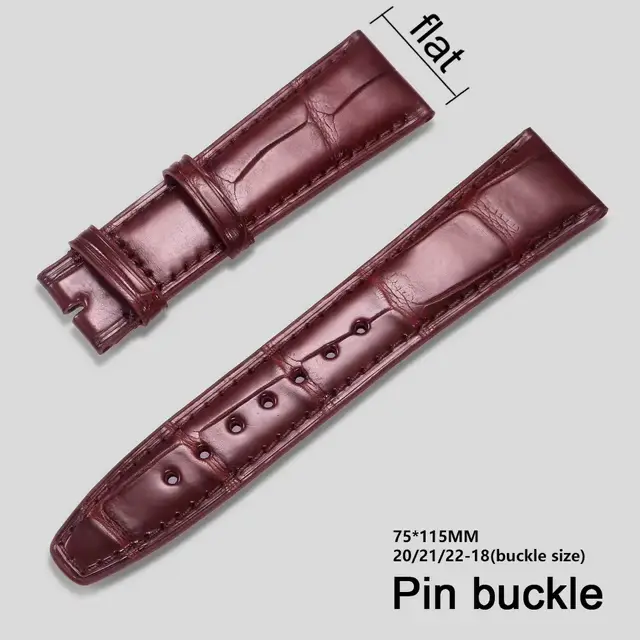 Bracelets de montre de remplacement en cuir de Crocodile pour IWC portugais pilote Bracelet de montr