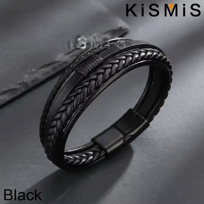 Bracelet en cuir tissé multicouche pour hommes, cadeau d'anniversaire, accessoires de bijoux, Bracel