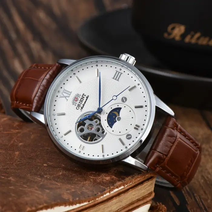 118A Store Orient Mechanical Unisex Automatic World Time Full Function Leather Strap Water Resistant Shockproof Star Series